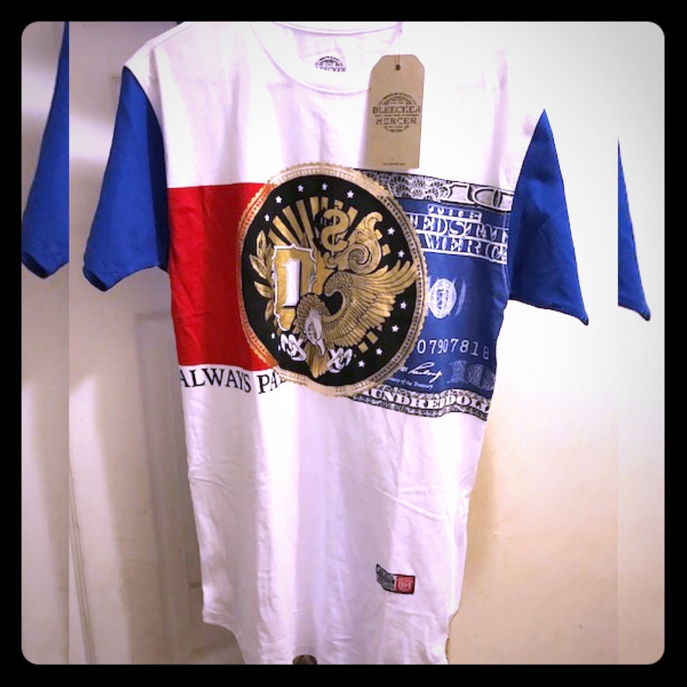STYLISH! Mens Long length style Graphic Tee Size M